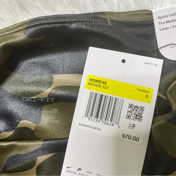 New Nike Dri-FIT One Women's Mid-Rise Camo Leggings DD4559-222 Sz Small - Picture 7 of 8